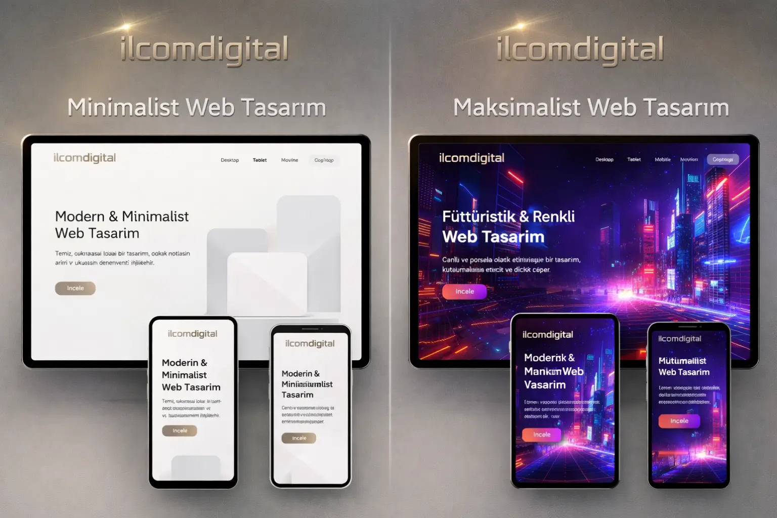 minimalist web tasarım hangi markalar için uygun