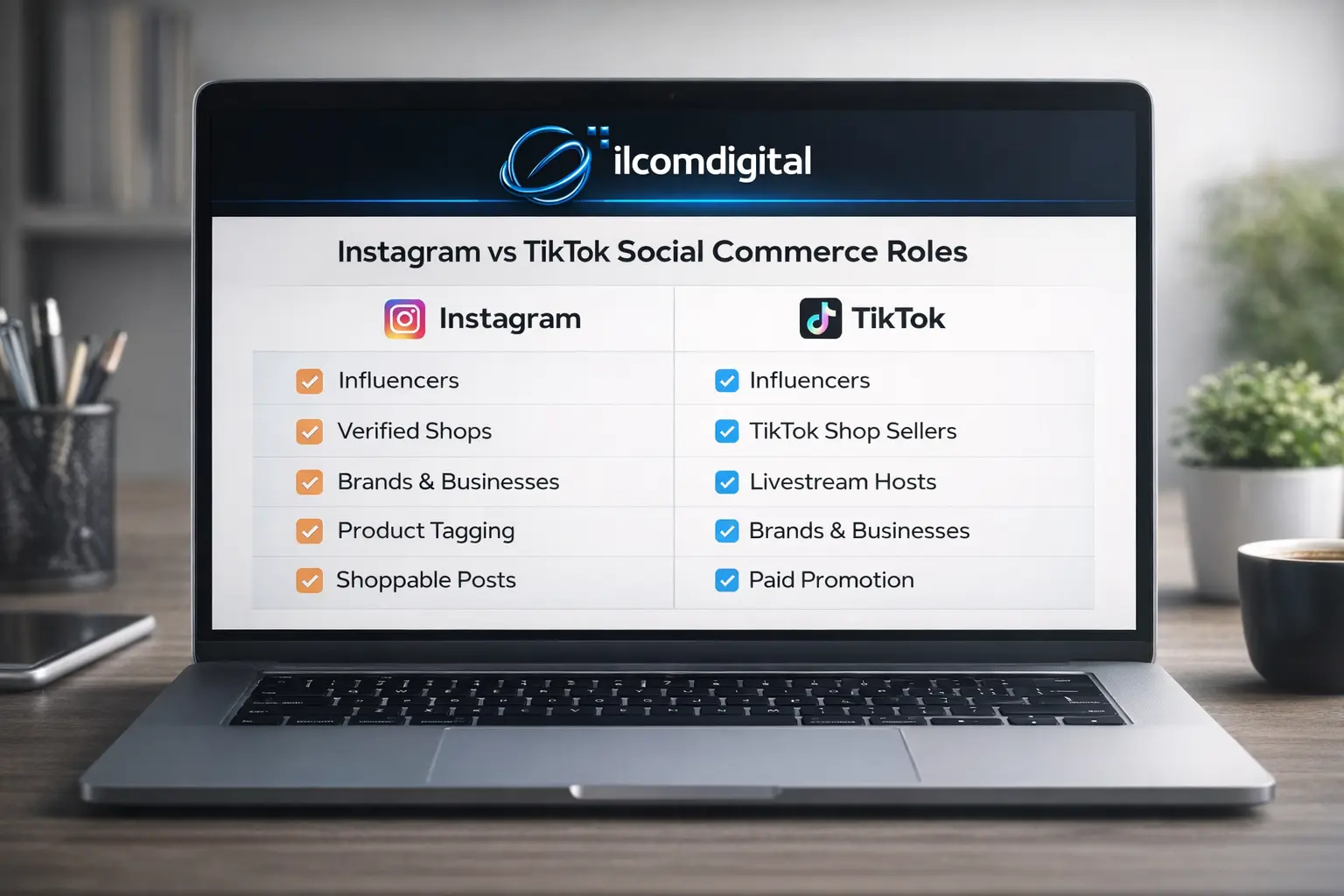 instagram vs tiktok social commerce roles and responsibilities